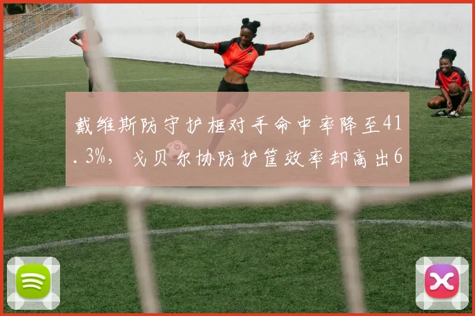 戴维斯防守护框对手命中率降至41.3%,戈贝尔协防护筐效率却高出6.2%